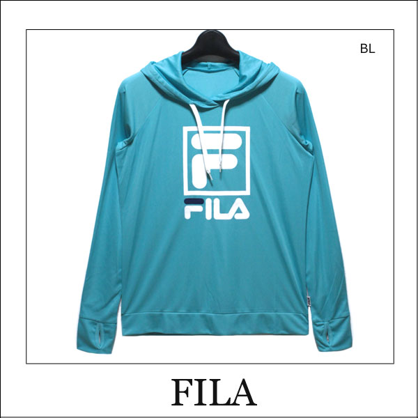 水着 レディース ラッシュガード 226-736 FILA 長袖ラッシュガード パーカー BKブラック WTホワイト BLブルー M L LL フィラ メール便は送料無料♪ ラッシュパーカー レディース ブランド水着 プルオーバー アウトドア マリンスポーツ 水着 黒 白 青 ra-k　zs710 ygw3