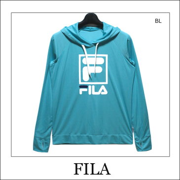 水着 レディース ラッシュガード 226-736 FILA 長袖ラッシュガード パーカー BKブラック WTホワイト BLブルー M L LL フィラ メール便は送料無料♪ ラッシュパーカー レディース ブランド水着 プルオーバー アウトドア マリンスポーツ 水着 黒 白 青 ra-k　zs710