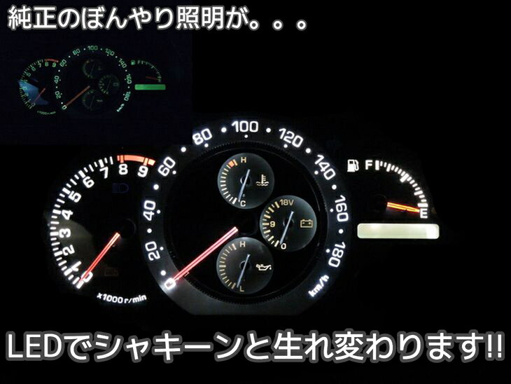 LED　インプレッサスポーツワゴン　GG2/GG3　平成16/06-平成19/06　（距離計時計用）　1個交換セット