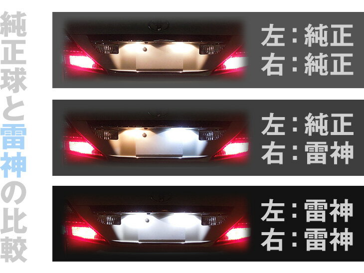 ナンバー灯　LED　日亜　雷神　MPV　LW系