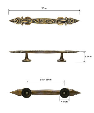 アンティーク ハンドル ドアノブ 真鍮 MTMET-174　インテリア 雑貨 家具 アジアン雑貨 アンティーク 取っ手 つまみ 引き出し レトロ調 キッチン DIY リメイクおしゃれきれいかっこいいバリ雑貨