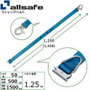 カゴ台車落下防止ベルト 幅50mm 長さ1.25m 2本組 allsafe オールセーフ カゴ台車落下防止ベルト