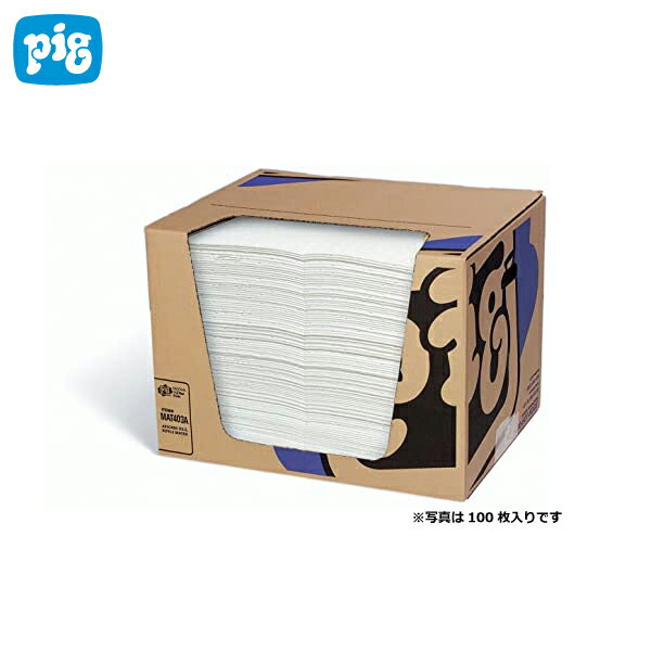 油専用吸収材 油専用エコノミーマット ミシン目入 縦38×横51cm厚み3mm 100枚入 エコノミーピグマット ..