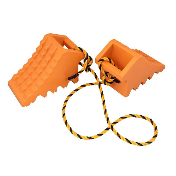 トラック用 車輪止め 2個セット トラロープ付 509979 ジェットイノウエ トラック用車輪止め 2個入 ロープ付