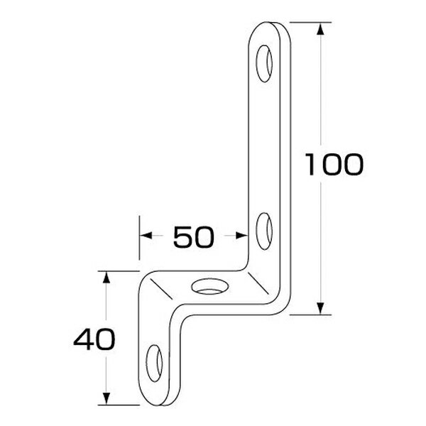 ストロングステー ストレート ステンレス No.16/40×50×100mm 596116 ジェットイノウエ ストロングステ..