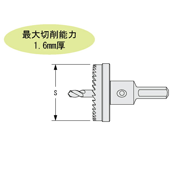 ハイスホールソー 35mm ホルソー工具 HSSホールソー 薄鉄板用ホールソー