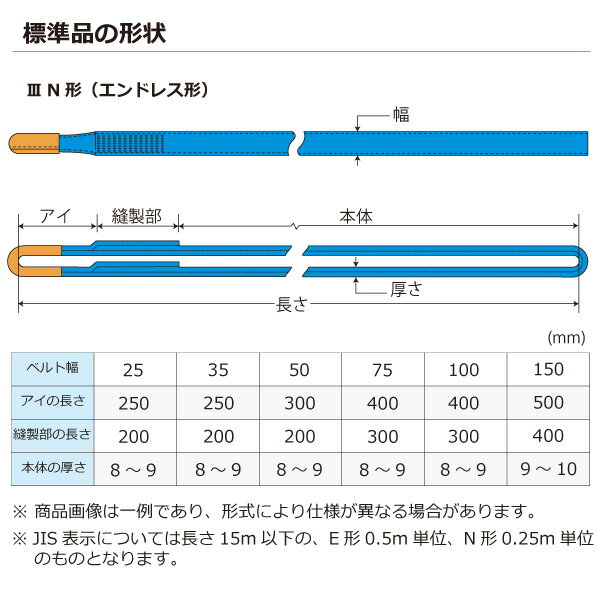 シライ シグナルスリング S3N エンドレス形 幅75mm 長さ3.5m | sport-u.com