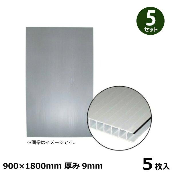 中空構造で軽く作業がスムーズに！ 剛性があり、積荷固定時にゴムや紐などで荷物を傷めない。 帯電防止機能付きでホコリ等の吸着を防ぎます。 ＊北海道・沖縄・離島への配送不可【仕様】 ・入数：5枚 ・サイズ：900×1800mm ・厚み：9mm ・目付：1800g/m2 ・材質：ポリプロピレン ・カラー：グレー ・メーカー：住化プラステック【用途】 環境にやさしいエコロジーボード、積荷当て用コンパネの代替品！【安全上のご注意】 1、本来の目的以外での使用は避けて下さい。 2、紫外線での劣化を防ぐため、直射日光下での長時間のご使用はおやめ下さい。 3、可燃性ですので、直接火気にさらさないで下さい。 4、直射日光を避けて、屋内保管して下さい。