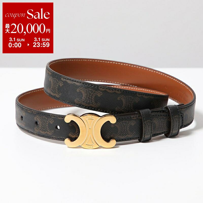 【最大2万円OFFクーポン対象・3/1限定】CELINE セリーヌ ベルト Medium 25MM ミディアム 45AK92ACO.04LU レディース トリオ...