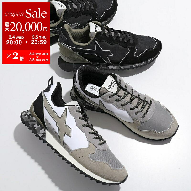 W6YZ ウィズ スニーカー JET-M. ジェットエム 2013560.03 メンズ ローカット ロゴ ナイロン スウェード 厚底 軽量 シューズ 靴 カラー2色【po_sannn】【dc_kikaku】