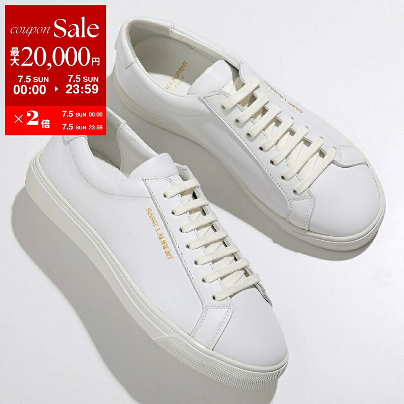 [Up to ¥20,000 OFF Coupon Available - Limited Time Offer until July 5th] SAINT LAURENT Women's Leather Sneakers 606831 0M500 (Leather, Logo, Low-Cut Shoes) 9030 [dc_kikaku]