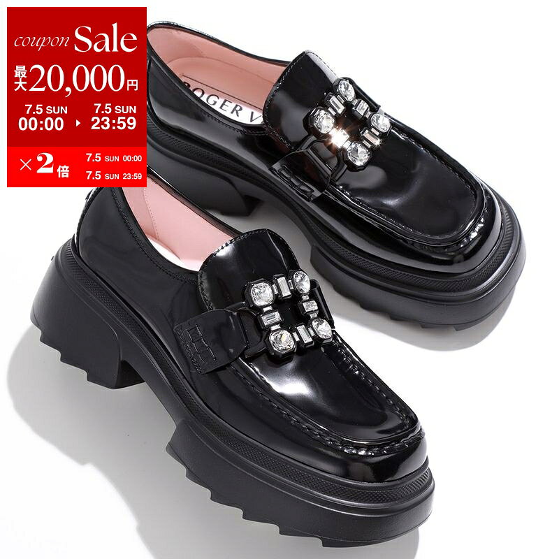 ROGER VIVIER ロジェヴィヴィエ ローファー WALLAVIV STRASS BUCKLE ワラ ヴィヴ ストラス バックル RVW71036400MRK レディース ヒールローファー シューズ 靴 RVW71036400MRKB999