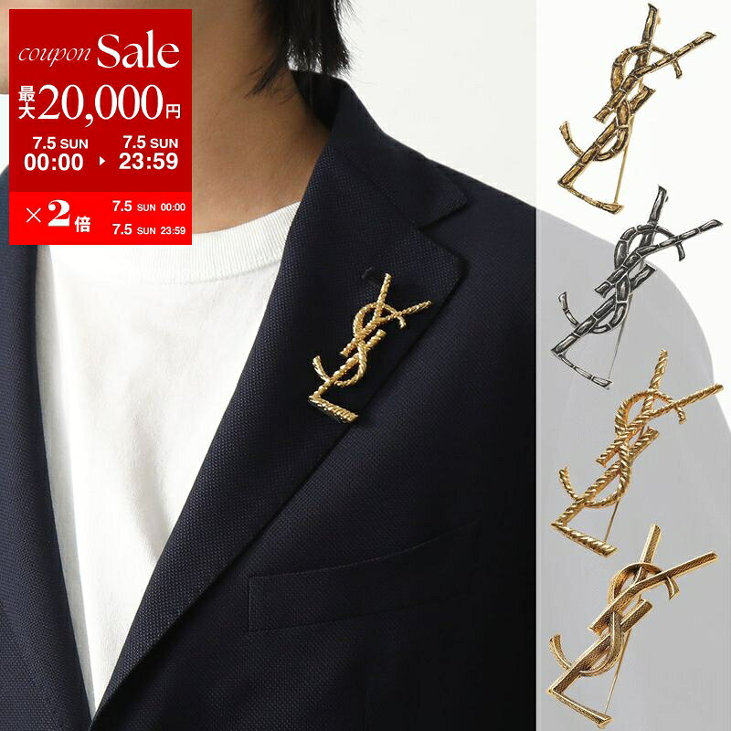 SAINT LAURENT サンローラン ブローチ OPYUM BROCHE オピウム 470371 652410 700582 Y1500 メンズ カサンドラロゴ クロコダイル ツイスト スネーク カラー4色 652410Y15008060