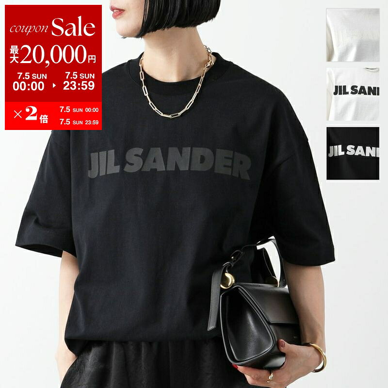 【最大2万円OFFクーポン対象・7/5限定】JIL SANDER ジルサンダー Tシャツ J03GC0137 J20243 J45148 レディース 半袖 カットソー クルーネック ロゴT コットン オーバーサイズ J03GC0137J45148102【dc_kikaku】