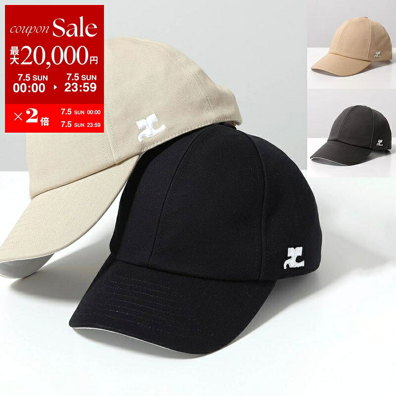 [Up to ¥20,000 OFF Coupon Available - Limited Time Offer until July 5th] Courreges Baseball Cap 125ACT039CO0024 Women's Icon Embroidery Cotton Hat [dc_kikaku]