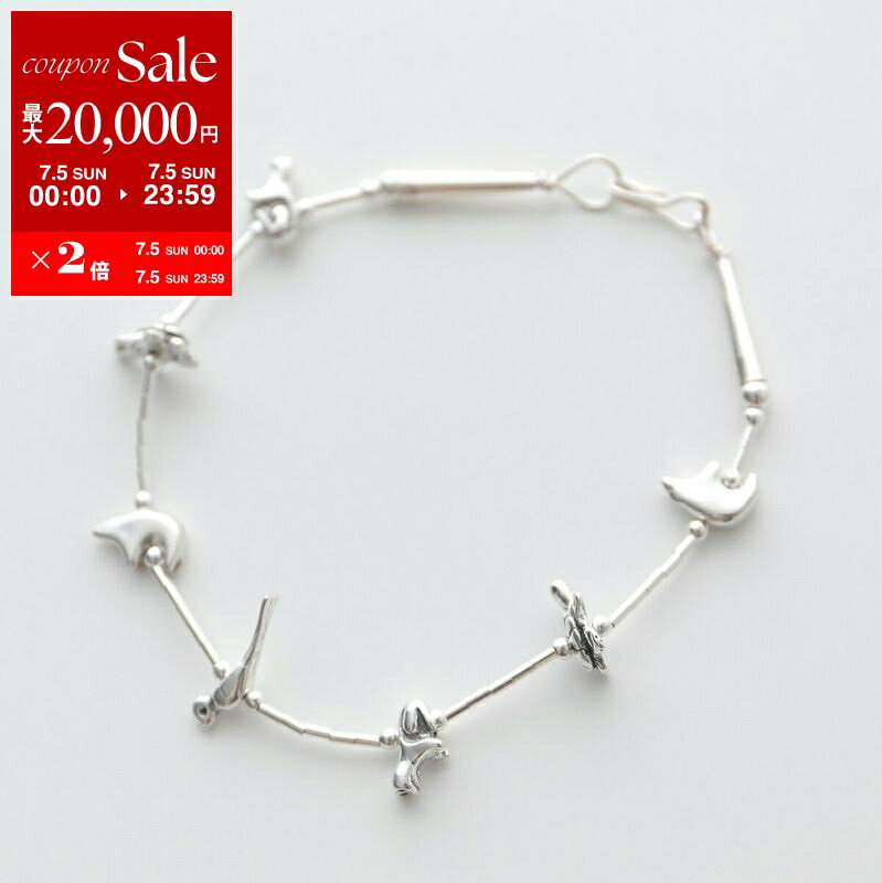 [Up to ¥20,000 OFF Coupon Available - Limited Time Offer until July 5th] HARPO Fetish Bangle Bracelet for Women, Animal Bead Accessory, Silver [dc_kikaku]