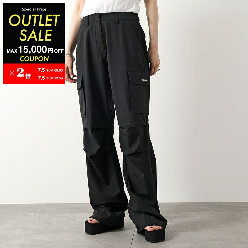 Coperni コペルニ カーゴパンツ TAILORED WIDE LEG CARGO PANTS COPP40106C レディース ワークパンツ ツイル ワイド BLACK