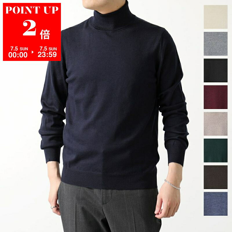 GRAN SASSO Men's Turtleneck Long-Sleeve Knit 55157 14290 - High Gauge 12 Gauge (12G) Merino Wool - Solid Color - 13 Colors