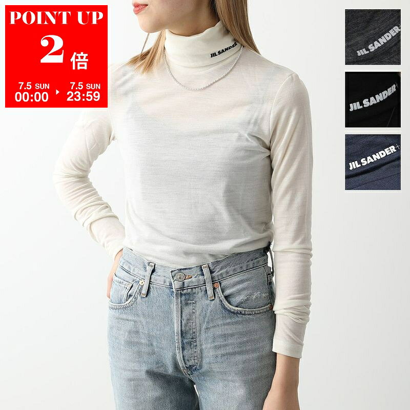 JIL SANDER+ ジルサンダー プラス カットソー J40GC0020 J70021 レディース タートルネック 長袖Tシャツ ロンT ロゴ テクニカルウール カラー4色