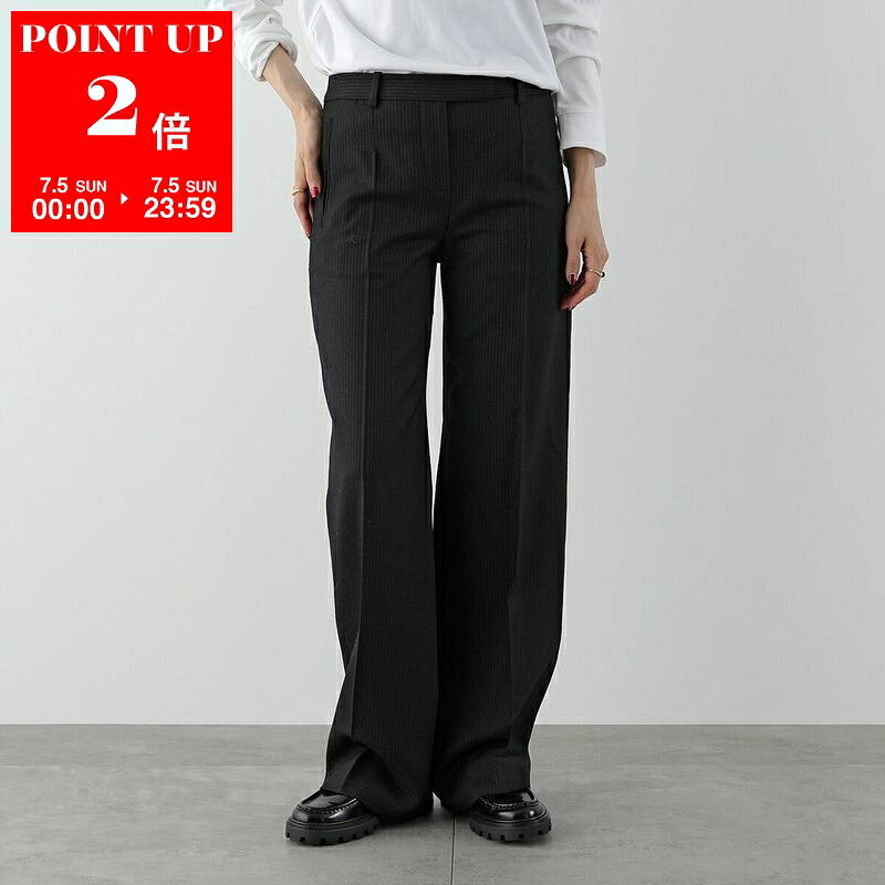 THE ROW ザ・ロウ パンツ BANEW PANT 7368 W2639 レディース テーラードパンツ ストライプ ローライズ バージンウール BME 7368W2639BME