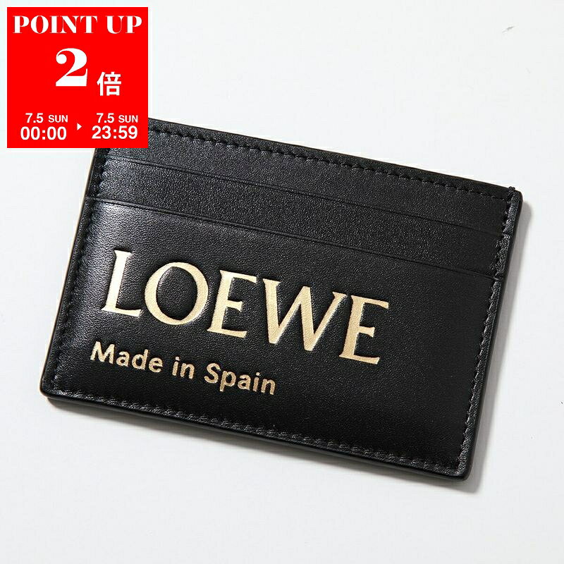 LOEWE ロエベ カードケース EMBOSSED PLAIN エンボス プレーン カードホルダー CLE0322X01 レディース レザー パスケース 1100/BLACK