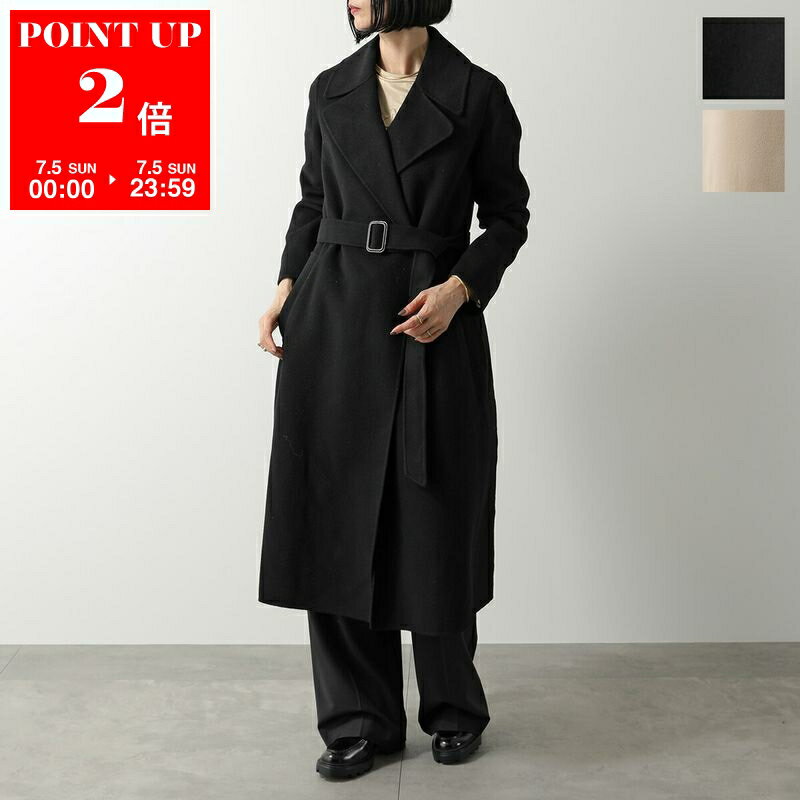 WEEKEND MAX MARA ウィークエンド マックスマーラ ガウンコート MANU マヌ レディース ヴァージンウール ラップコート ベルト付き カラー2色