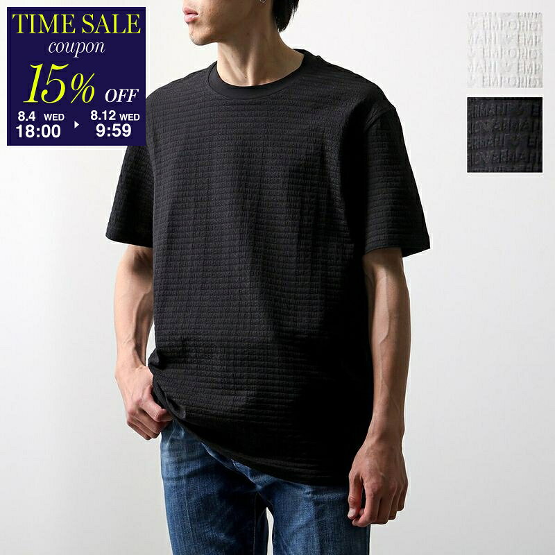 【15％OFFクーポン対象・8/12-9時59分迄】EMPORIO ARMANI エンポリオアルマーニ Tシャツ EM004594 AF10762 メンズ 半袖 カットソー ロゴT クルーネック コットン【cp_fifte】