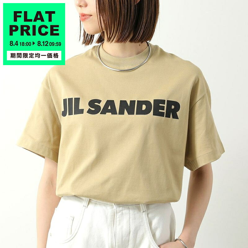 【30,000円均一価格・8/12-9時59分迄】 JIL SANDER ジルサンダー Tシャツ J02GC0140 J20348 レディース 半袖 カットソー ロゴT コットン クルーネック 273/BEIGE J02GC0140J20348273【flat_price】