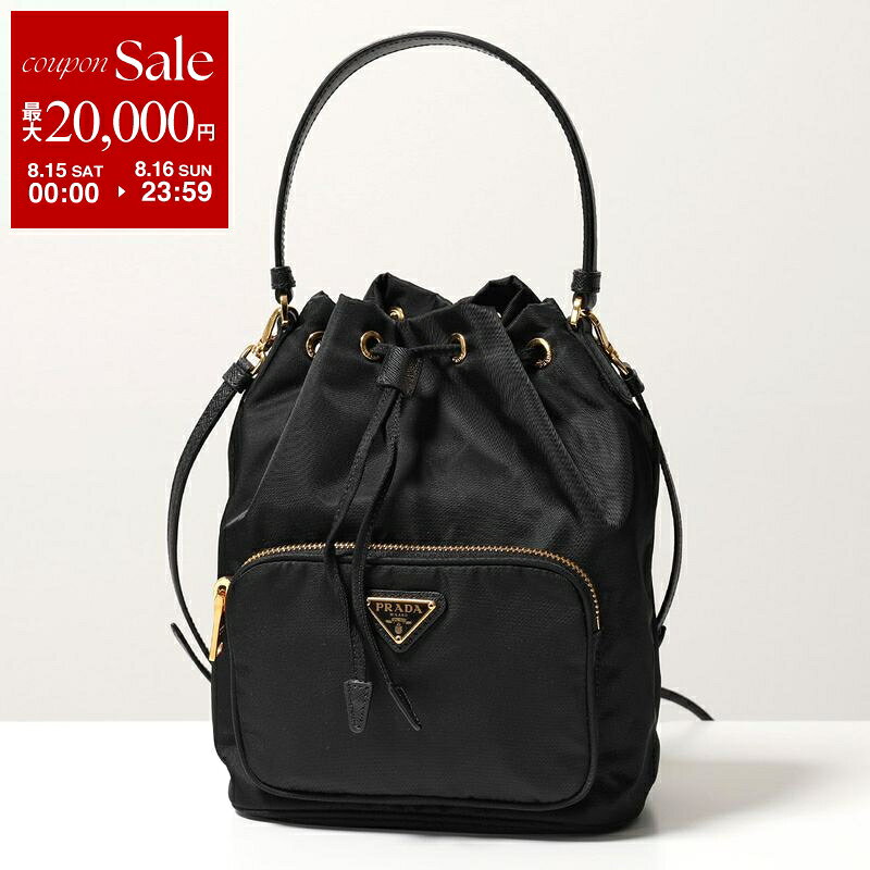 【最大2万円OFFクーポン対象・8/15～8/16限定】PRADA プラダ ショルダーバッグ 1BH038 OOO RV44 レディース ナイロン 巾着 デュエット ファブリック ハンドバッグ 鞄 F0002/NERO 1BH038RV44F0002
