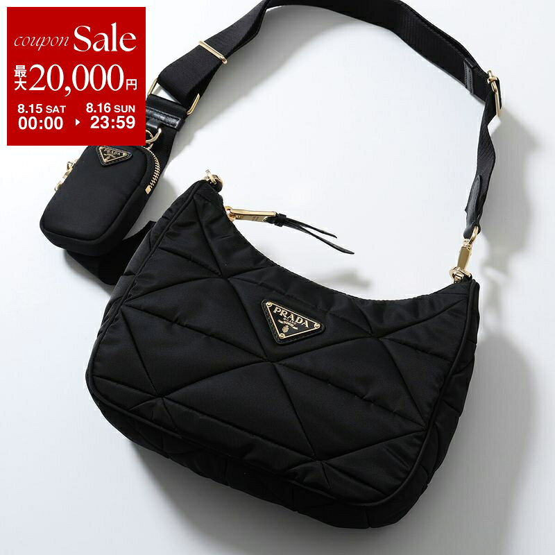 【最大2万円OFFクーポン対象・8/15～8/16限定】PRADA プラダ ショルダーバッグ 1BC151 RDJN V O1O レディース パデッド ReNylon リナイロン キルティング 三角ロゴ ホーボーバッグ 鞄 1BC151_RDJN_F0632_V_B9O
