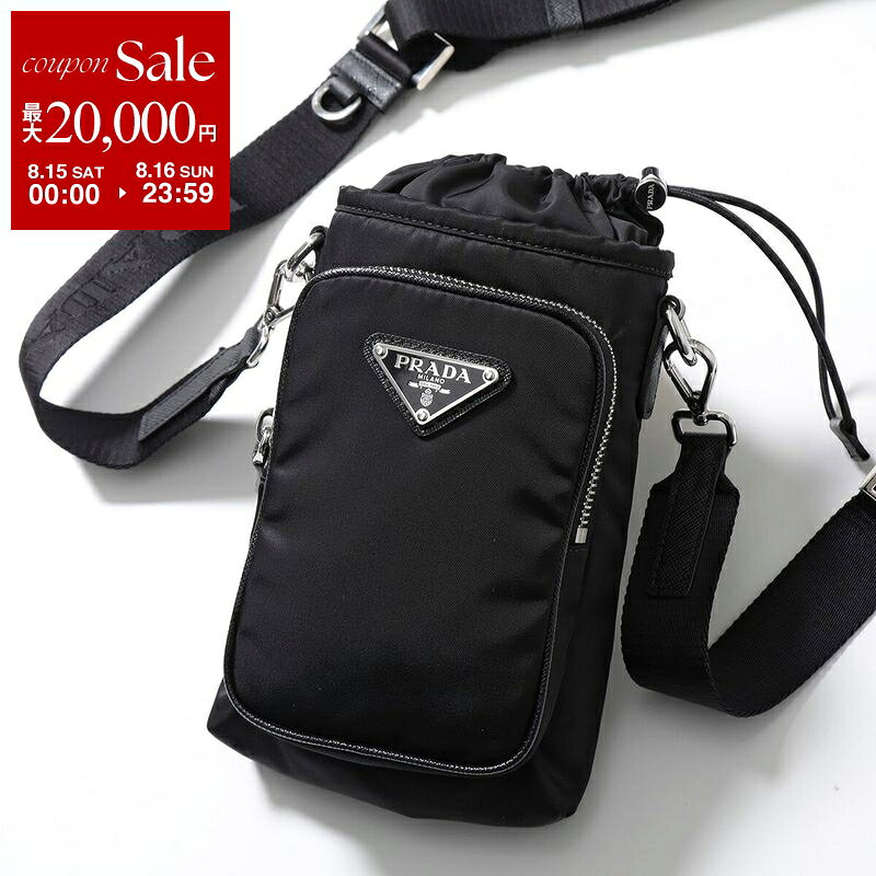 【最大2万円OFFクーポン対象・8/15～8/16限定】PRADA プラダ ショルダーバッグ 2ZH155 2DMI メンズ ナイロン トライアングルロゴ クロスボディ 鞄 F0002/NERO