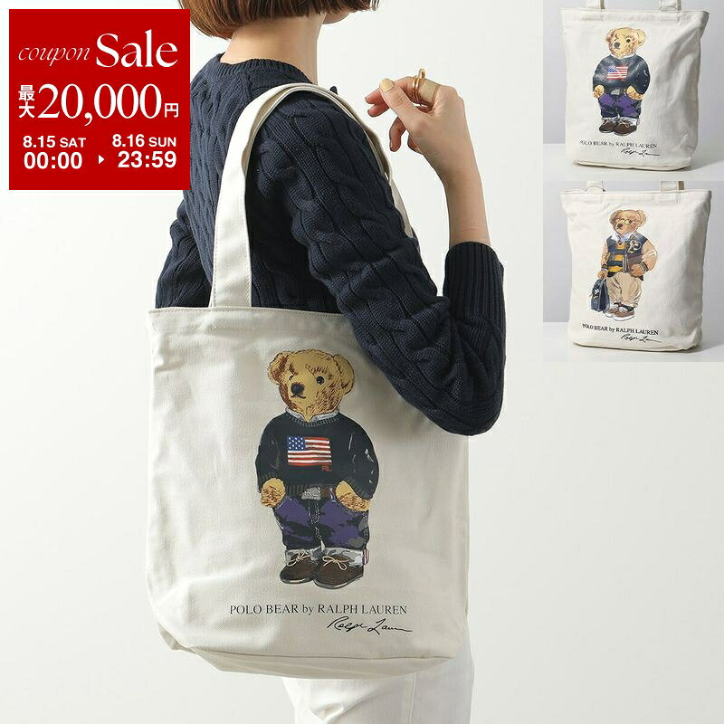 【最大2万円OFFクーポン対象・8/15～8/16限定】Polo Ralph Lauren ポロ ラルフローレン トートバッグ 9AR021 レディース ポロベア ロゴ ショッピングバッグ 鞄 カラー2色