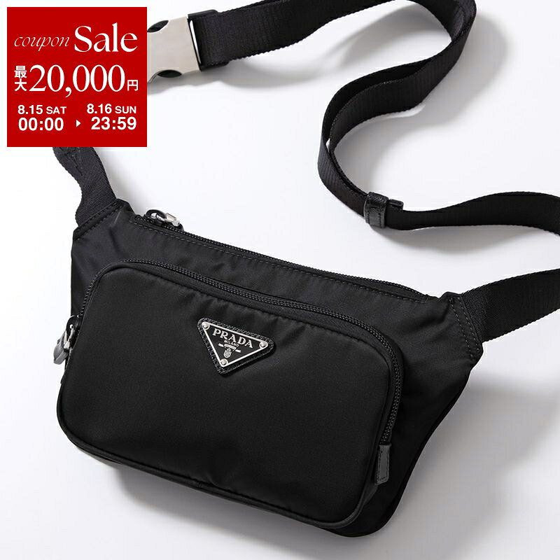 【最大2万円OFFクーポン対象・8/15～8/16限定】【訳あり】PRADA プラダ ショルダーバッグ 2VH128 OOO 2DMG メンズ Re-Nylon リナイロン クロスボディ トライアングルロゴ 鞄 F0002/NERO