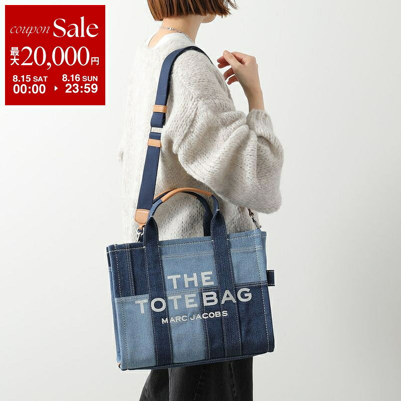 【最大2万円OFFクーポン対象・8/15～8/16限定】MARC JACOBS マークジェイコブス トートバッグ THE DENIM TOTE BAG MIDIUM ザ デニム ミディアム H017M06FA21 レディース コットン 刺繍ロゴ ショルダーバッグ 鞄 422/BLUE-DENIM