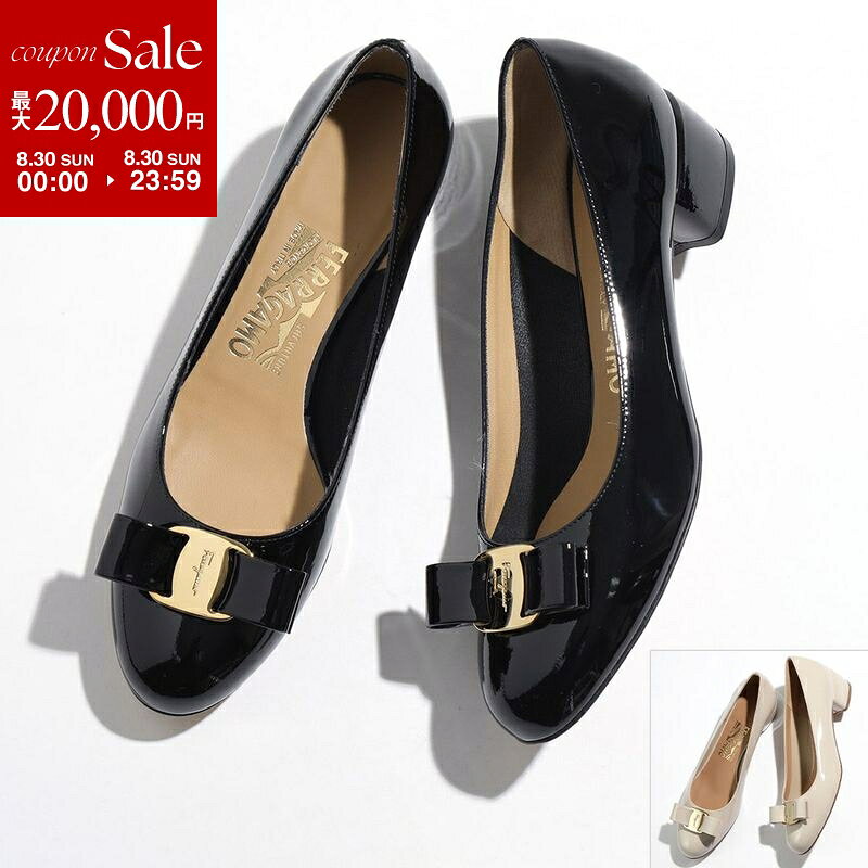【最大2万円OFFクーポン対象 8/30限定】FERRAGAMO フェラガモ ヒールパンプス VARA...