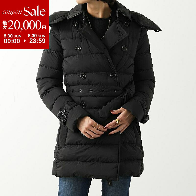 【最大2万円OFFクーポン対象 8/30限定】BURBERRY バーバリー ダウンジャケット ASHWICKSHT 8045021 レディース ベルト付き フーデッド パファーコート ダウンコート A1189/BLACK