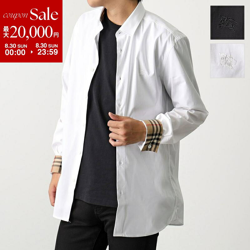 【最大2万円OFFクーポン対象 8/30限定】BURBERRY バーバリー シャツ SHERFIELD 8071465 8071799 メンズ 長袖 ストレッチ コットン 刺繍 カラー2色