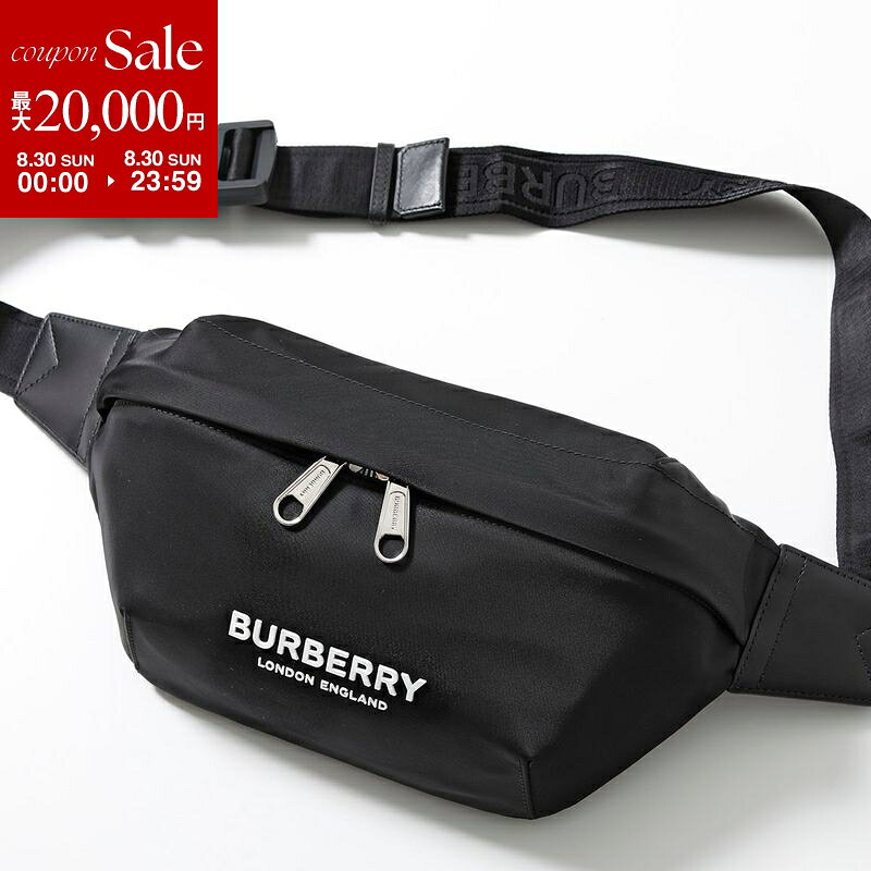 【最大2万円OFFクーポン対象 8/30限定】BURBERRY バーバリー ボディバッグ MD SONNY PN9 ソニー 8049095 メンズ ベルトバッグ ジャガードロゴ ラバーロゴ 鞄 A1189/BLACK