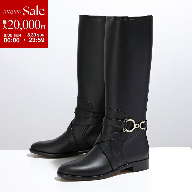 【最大2万円OFFクーポン対象 8/30限定】FERRAGAMO フェラガモ ロングブーツ SARAH ...
