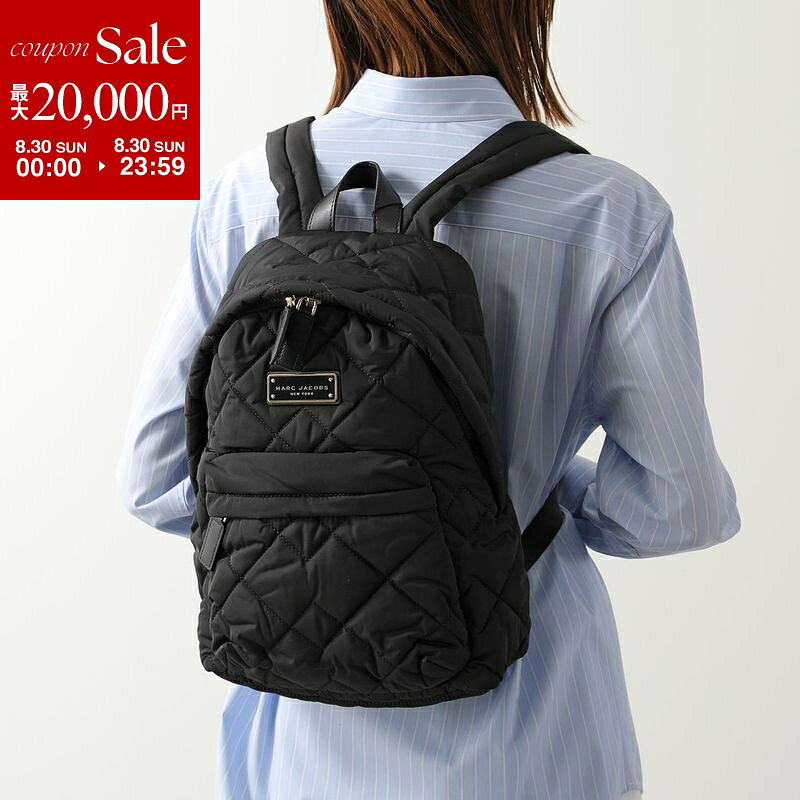 【最大2万円OFFクーポン対象 8/30限定】MARC JACOBS マークジェイコブス バックパック M0011321 レディース キルティング ナイロン リュック ロゴ 軽量 鞄 001/BLACK