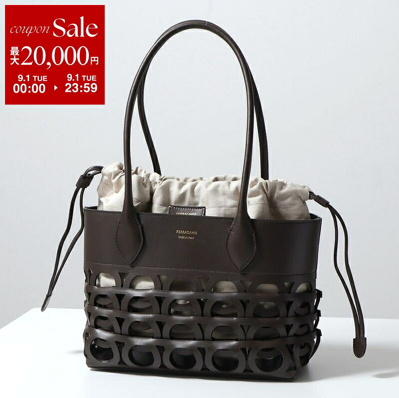 Salvatore Ferragamo 巾着バッグ ポーチ付 スエード レッド Ferragamo