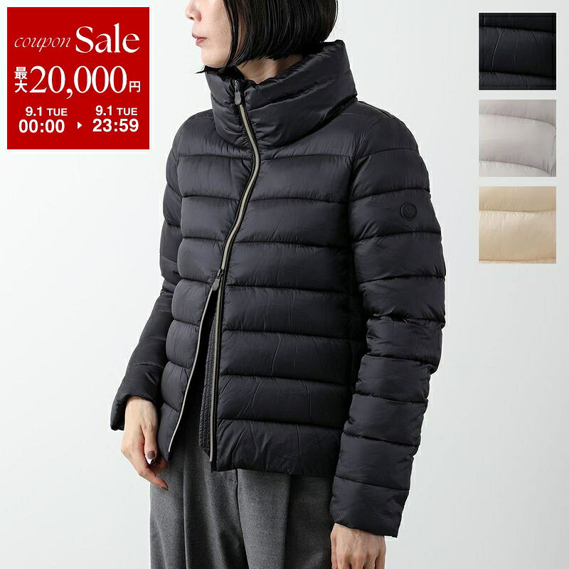 【最大2万円OFFクーポン対象・9/1限定】SAVE THE DUCK セイブザダック エコダウン ELSIE エルシー D30520W IRIS21 レディース ナイロン ジャケット 中綿 スタンドネック ロゴパッチ 軽量 カラー3色