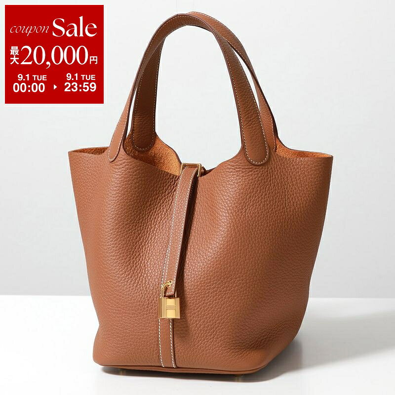 【最大2万円OFFクーポン対象・9/1限定】エルメス ピコタン MM 22 H060991CC HERMES PICOTIN LOCK ピコタンロック レディース トリヨンクレマンス レザー ハンドバッグ W刻印 カデナ付き 鞄 GOLD/GD金具