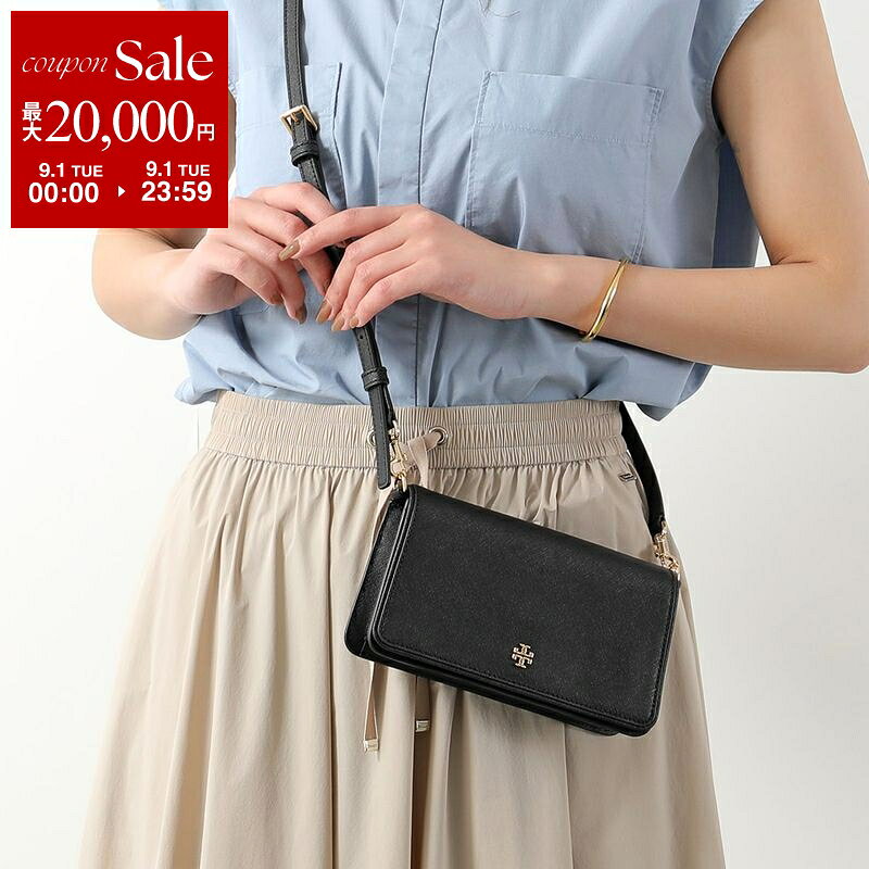 TORY BURCH トリーバーチ ショルダーバッグ EMERSON MINI エマーソン ミニ 159463 レディース クロスボディ ダブルT 鞄 001/BLACK