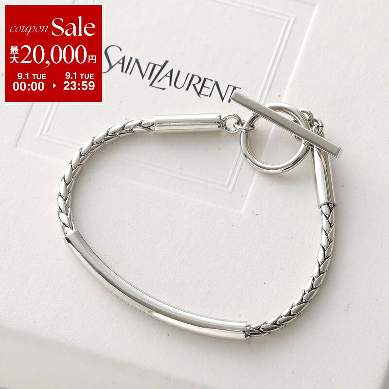 SAINT LAURENT サンローラン ブレスレット 779023 Y1500 レディース チューブチェーン メタル トグルクロージャー アクセサリー ロゴ 8126