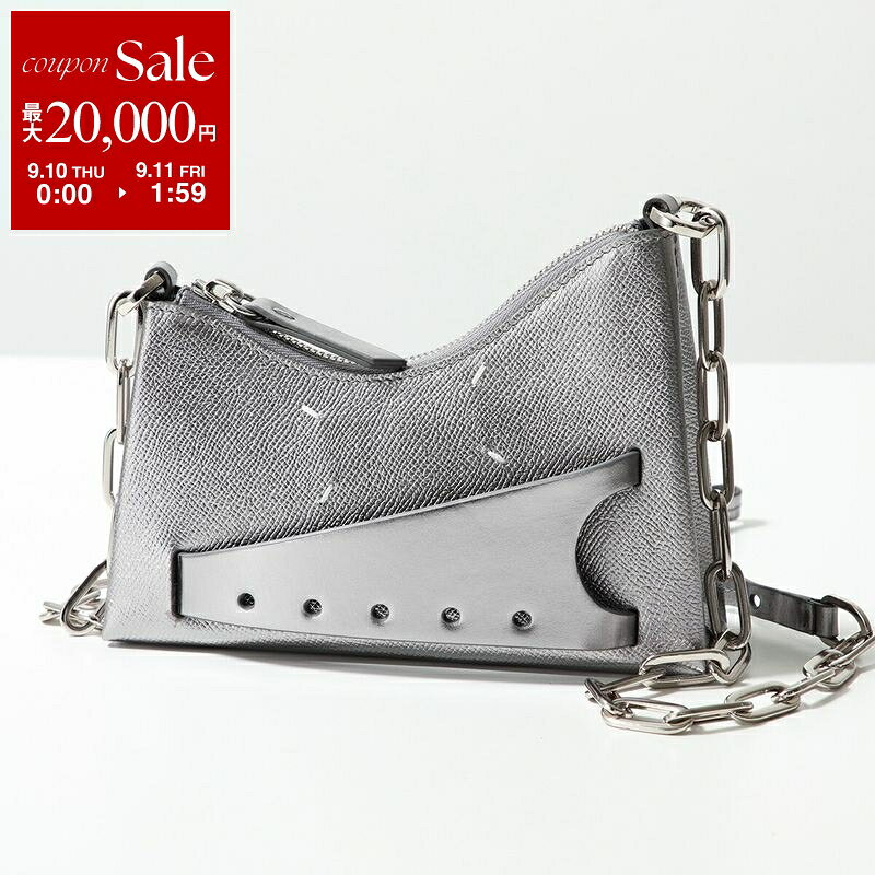 【最大2万円OFFクーポン対象・9/10～9/11-1:59迄】MAISON MARGIELA メゾンマルジェラ ショルダーバッグ Snatched スナッチト SB1WG0055 P7247 レディース メタリックレザー 鞄 H3809【dc_kikaku】