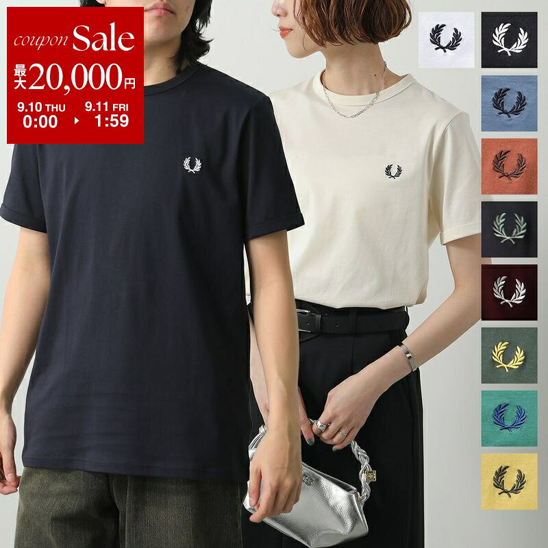 【最大2万円OFFクーポン対象・9/10～9/11-1:59迄】　FRED PERRY フレッドペリー Tシャツ Ringer T-Shirt M3519 メンズ レディース カットソー ロゴ ローレルリース 刺繍 カラー14色【dc_kikaku】