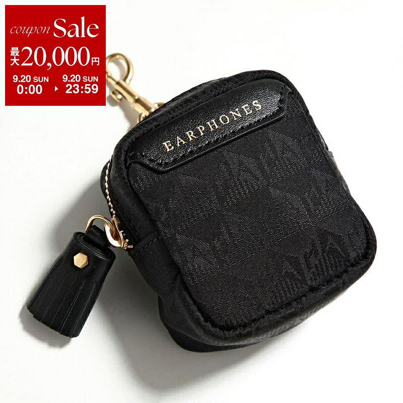 【最大2万円OFFクーポン対象・9/20限定】ANYA HINDMARCH アニヤハインドマーチ イヤホン ポーチ 191661 レディース ナイロン タッセル ミニポーチ クリップ付き Black 5050925191661【dc_kikaku】