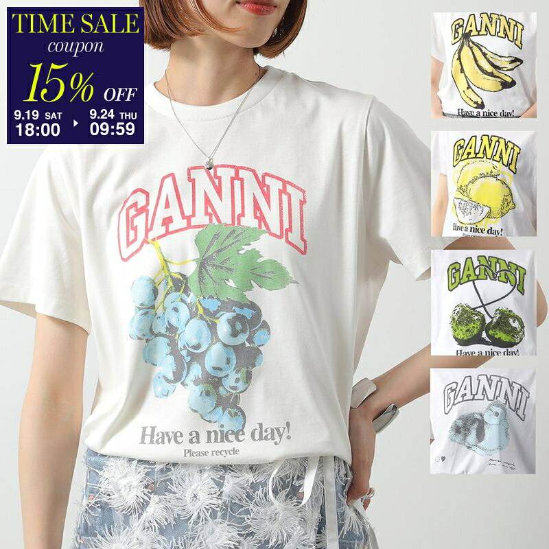 楽天市場】Ganni（カラーホワイト）（Tシャツ・カットソー｜トップス