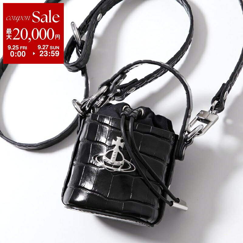 【最大2万円OFFクーポン対象・9/25～9/27限定】Vivienne Westwood ヴィヴィアンウエストウッド マイクロバッグ MINI DAISY デイジー 5202006CU L0039 レディース クロコ型押し レザー ショルダーバッグ 鞄 N401/BLACK